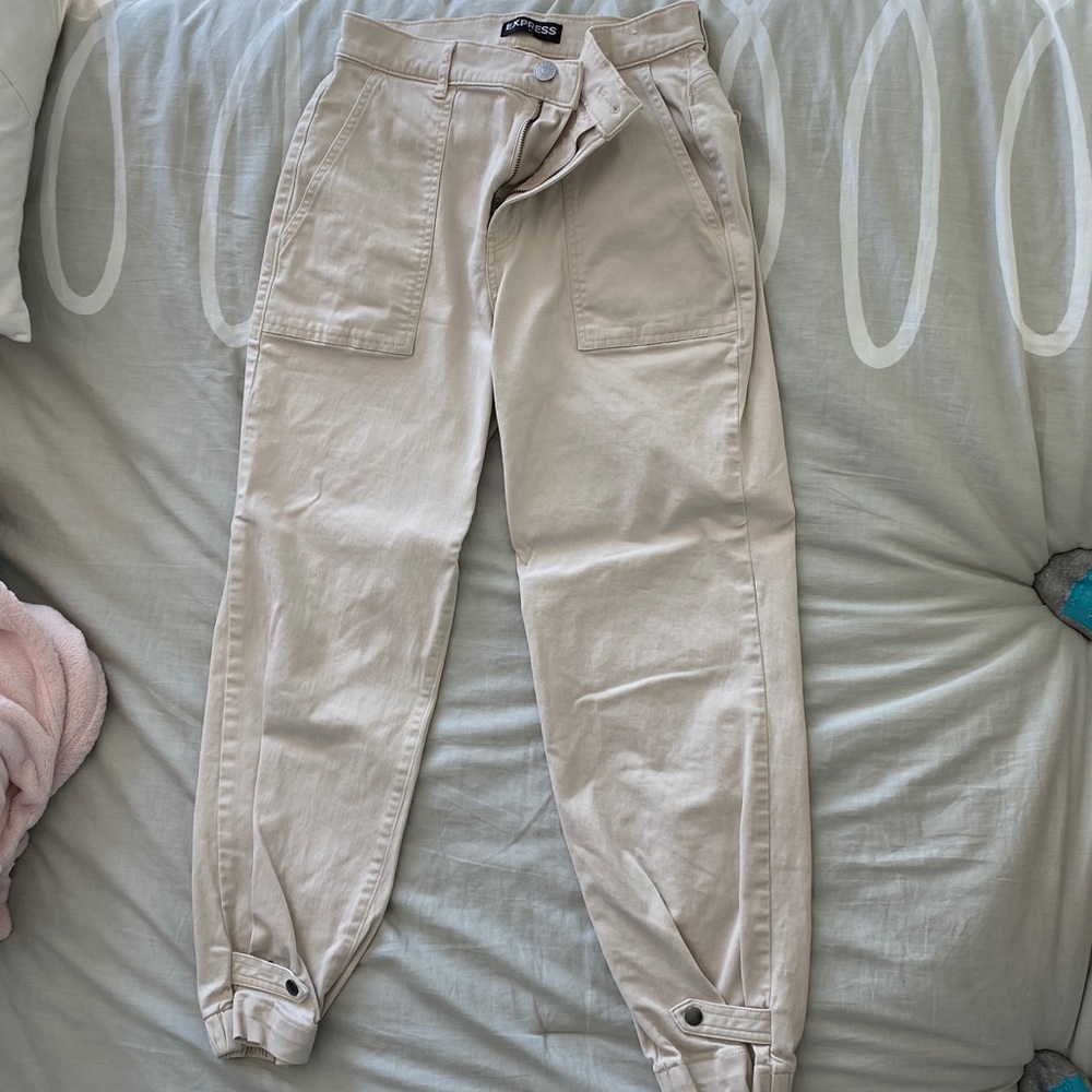 High Waisted Khaki Pants